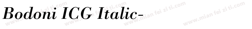 Bodoni ICG Italic字体转换